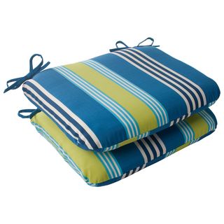 Waverly Sun n Shade Oncore Lagoon Rounded Seat Cushions (Set of 2) Waverly Outdoor Cushions & Pillows