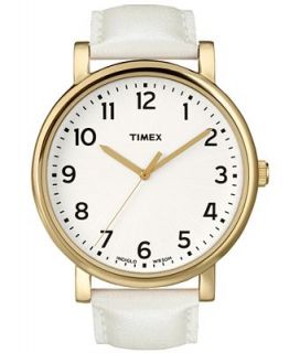 Timex Watch, Womens Premium Originals Classic White Leather Strap 42mm T2P170AB   Watches   Jewelry & Watches