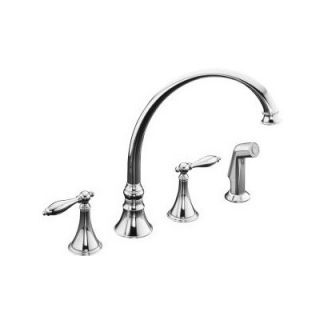 Kohler Finial Traditional Two Handle Widespread Kitchen Faucet with 9