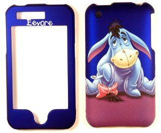 Eeyore Blue Apple iPhone 3 Faceplate Case Cover Snap On Cell Phones & Accessories