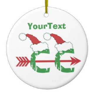 CUSTOMIZE Funny Christmas Cross Country (1 sided) Christmas Ornament