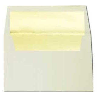 A7 FOIL LINED Envelopes   Warm White (Ecru) Envelopes with Gold Foil   50 PK  Greeting Card Envelopes 