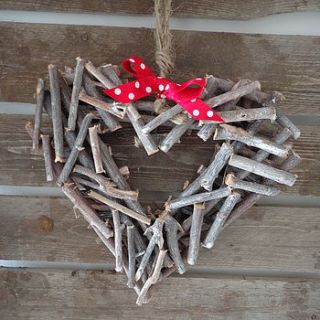 twig heart wreath by giddy kipper