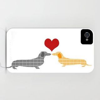 dachshund dogs in love case for iphone by indira albert