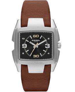 Diesel Unisex Bug Out Brown Leather Strap Watch 42x48mm DZ1628   Watches   Jewelry & Watches
