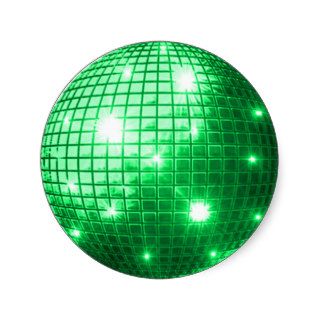 Green Disco Ball Items For Christmas Stickers