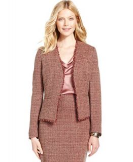 Anne Klein Jacket, Tweed Open Front   Jackets & Blazers   Women