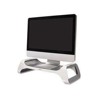 ** Monitor Riser, 8.8 x 20 x 4.8, White/Gray **   Computer Monitor Stands