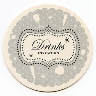 drinks coaster invitations by aliroo