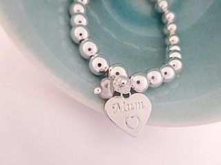hammered silver heart earrings by sophie jones jewellery