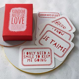 'random notes of love' notecards by bread & jam