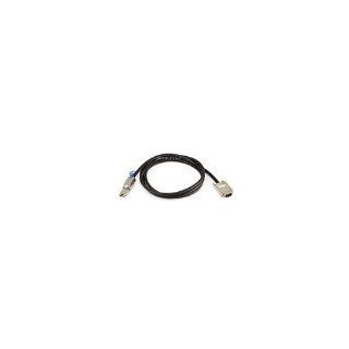 Brand New 2m 28AWG External SAS 34pin (SFF 8470) Male w/ Thumbscrews to Mini SAS 26pin (SFF 8088) Male Cable   Black Computers & Accessories