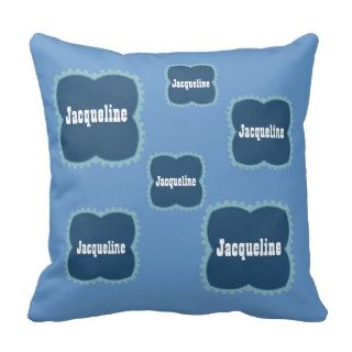 Reversible Custom Name  Whimsical Lace Frames Pillows