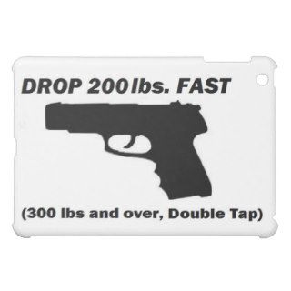 'drop 200 lbs fast, double tap' 2nd Amendment gun iPad Mini Cover