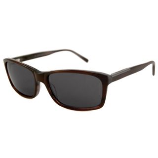 Michael Kors Men's MKS696 Davenport Rectangular Burgundy Horn/Gray Sunglasses Michael Kors Designer Sunglasses
