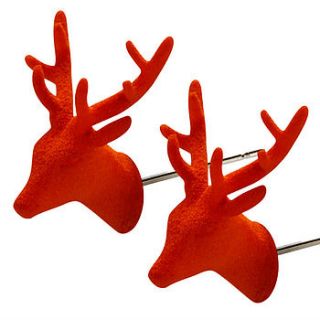 deer head earrings by spotted