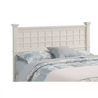 Home Styles Arts and Crafts White Poster Headboard   Queen
