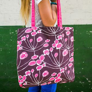 floral sprigs canvas shopper bag by rachael taylor