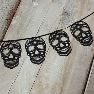 laser cut skull garland by mr yen designs