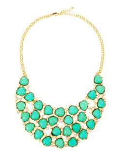 Emerald Green Crystal Bib Necklace