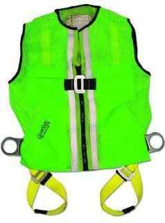 Guardian Fall Protection 02220 Green Mesh Construction Tux Harness, Large   Fall Arrest Safety Harnesses  