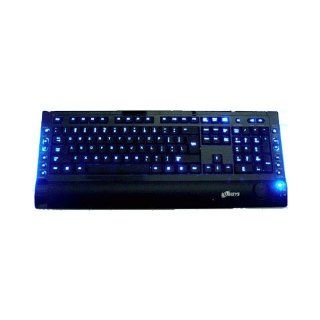Logisys KB208BK BLUE / RED color switching gaming Character Illuminated keyboard (USB + PS2) Computers & Accessories