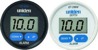 Uniden QT 206WHP Digital Depth Finder In Hull Adjustable Transducer, White  GPS & Navigation