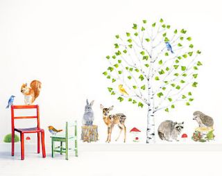 birch woodland wall stickers by chocovenyl