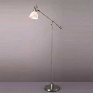 George Kovacs George's Reading Room? Pharmacy Floor Lamp with Etched Opal Glass Shade Model P205 084    