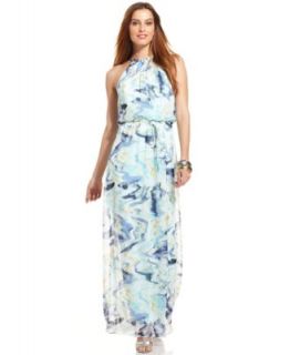 Jessica Simpson Floral Print Halter Maxi Dress   Dresses   Women