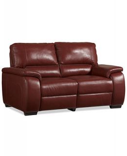 Marchella Leather Reclining Loveseat, Dual Power Recliner 69W x 41D x 39H   Furniture