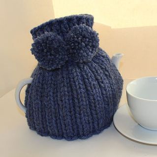 traditional tea cosy with pompoms by yummy art and craft