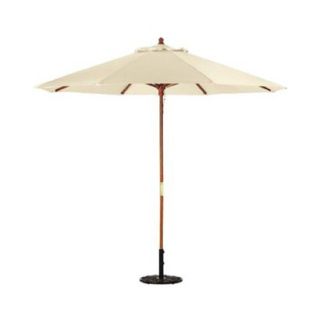 9 Off White Wood Market Patio Umbrella