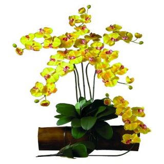 Nearly Natural Art Stems Arrangement Orchid   Gold (31.5)