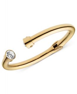 Michael Kors Gold Tone Crystal Reverse Cuff Bracelet   Fashion Jewelry   Jewelry & Watches
