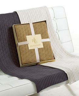 Lauren Ralph Lauren Brocade Knit Throw   Blankets & Throws   Bed & Bath