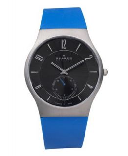 Skagen Denmark Watch, Mens Blue Silicone Strap 805XLTRN   Watches   Jewelry & Watches