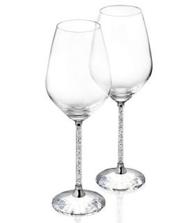 Swarovski Wine Glasses, Set of 2 Crystalline White Wine  