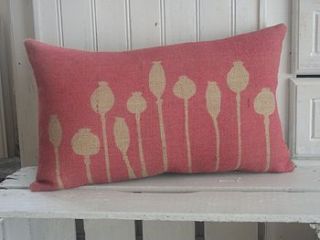 ' poppy seed head ' cushion by rustic country crafts