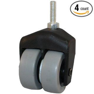 Jacob Holtz 205 2XTPR 22 X Caster, low profile caster, thermoplastic rubber dual wheel small caster (Set of 4)