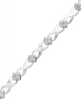 Victoria Townsend Sterling Silver Bracelet, Diamond Accent X Bracelet   Bracelets   Jewelry & Watches