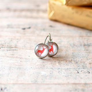 reindeer earrings by juju treasures