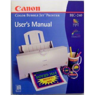 Canon Color Bubble Jet Printer BJC 240 User's Manual Books