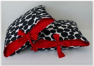 fizz and dimples contrast tied cushion cover by lilly*blossom