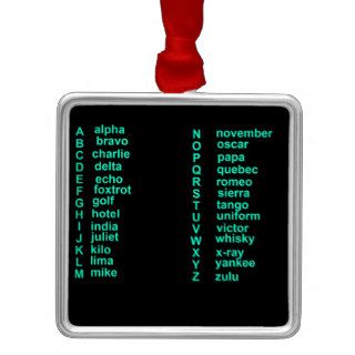 International Alphabet Christmas Ornament