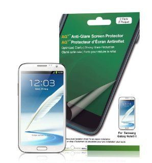 Green Onions Supply RT SPSGN202HD AG+ Anti Glare Screen Protector for Samsung Galaxy Note II   2 Pack   Retail Packaging   Clear Cell Phones & Accessories