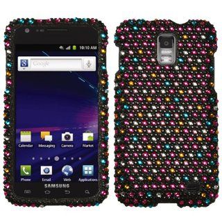 Asmyna SAMI727HPCDM202NP Dazzling Diamond Diamante Case for Samsung Galaxy S2 Skyrocket   1 Pack   Retail Packaging   Sprinkle Dots Cell Phones & Accessories