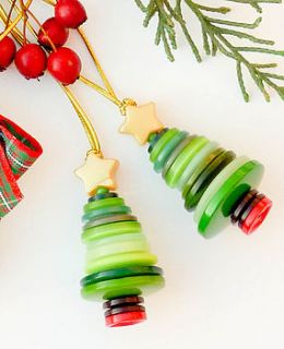vintage button christmas decoration by mollie mae handcrafted designs