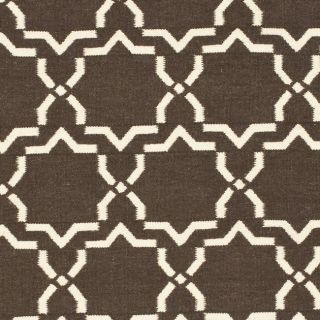 Safavieh Hand woven Moroccan Dhurrie Chocolate/ Ivory Wool Rug (3' x 5') Safavieh 3x5   4x6 Rugs