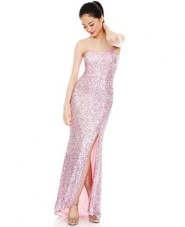 Prom 2014 Prettiest In Pink Strapless Sequin Dress Look   Juniors